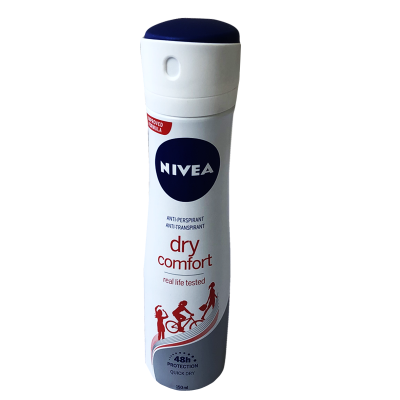 NIVEA dry comfort Improved formula deodorant spray Addisber