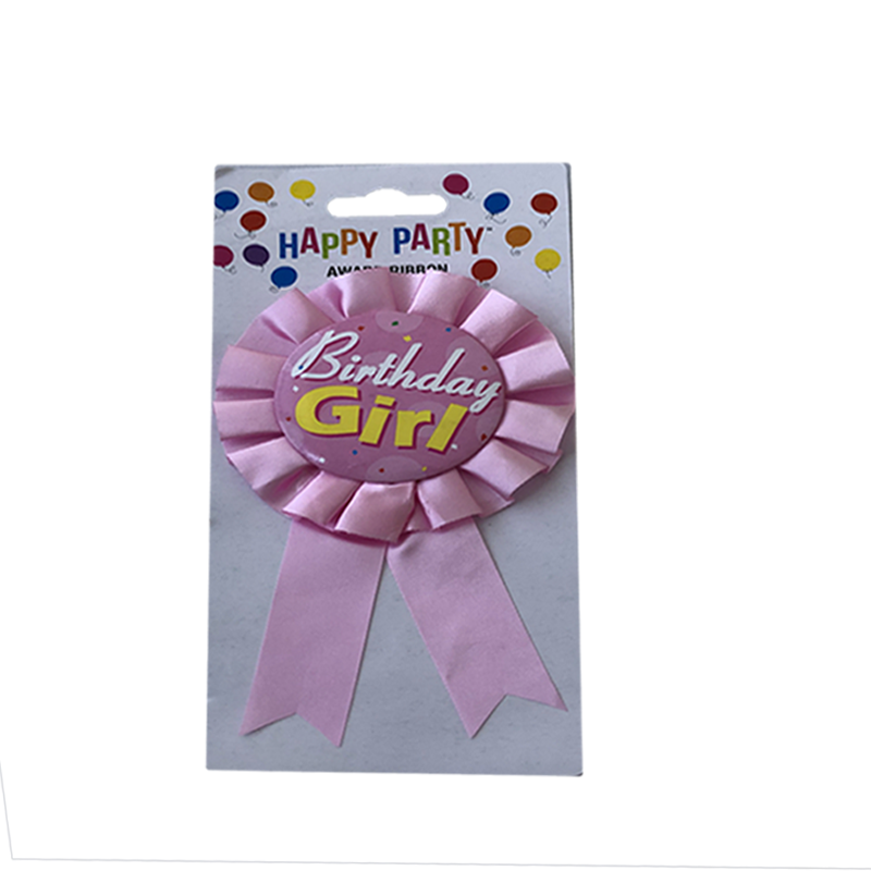 Pink Birthday Girl Award Ribbon - Addisber