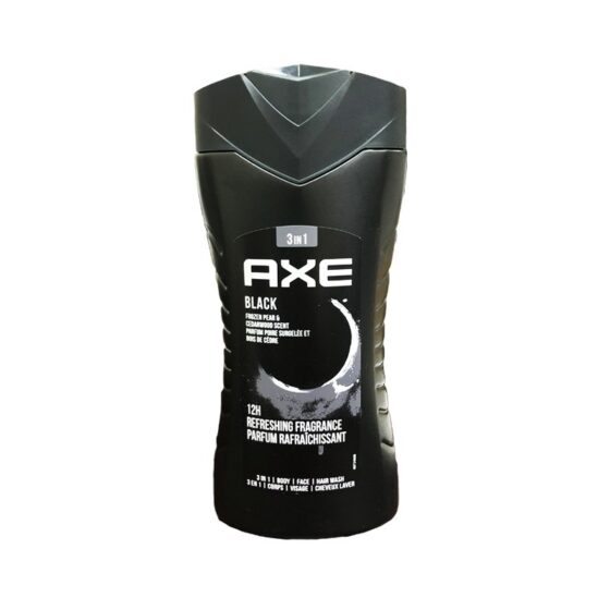 Axe Black 3 in 1 Body, Face and Hair Wash 250ml Addisber